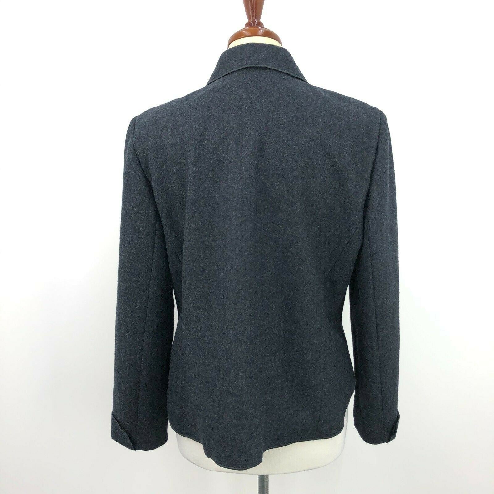Harve Benard Sport Charcoal Wool Blend Pant Suit Women Jacket Sz