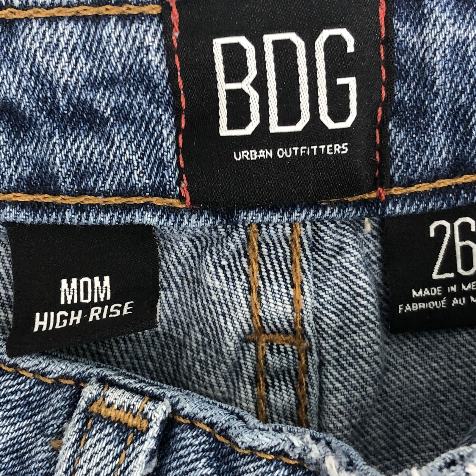 Urban Outfitters BDG Blue Cotton Mom High Rise Denim Jeans Women Size